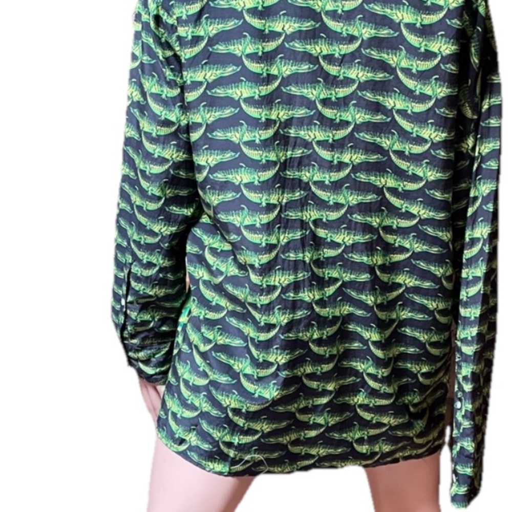 VERSACE  for H&M 2011 Collectible MIAMI Tropical Status Print SHIRT Medium EUC - Picture 15 of 16